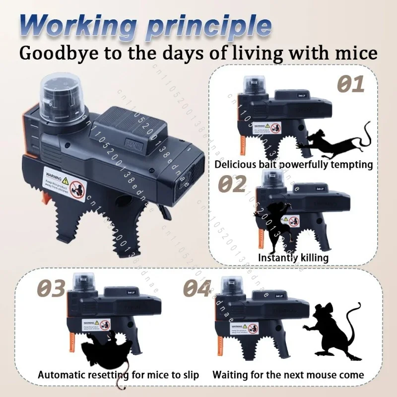 MK47 Portable Easy Multi-catch Mouse&Rat Trap Auto Reset Rodent Killing Machine with Stand,Electronic Rodent Hunter