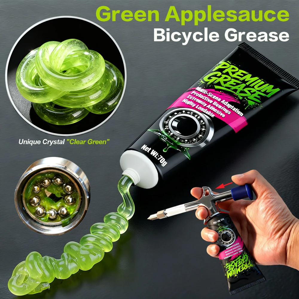 Grasa Premium para bicicleta, 70g, grasa lubricante para cojinetes de Motor, cuenco para Pedal de eje medio, lubricante de mantenimiento de grupo para bicicletas de montaña y carretera