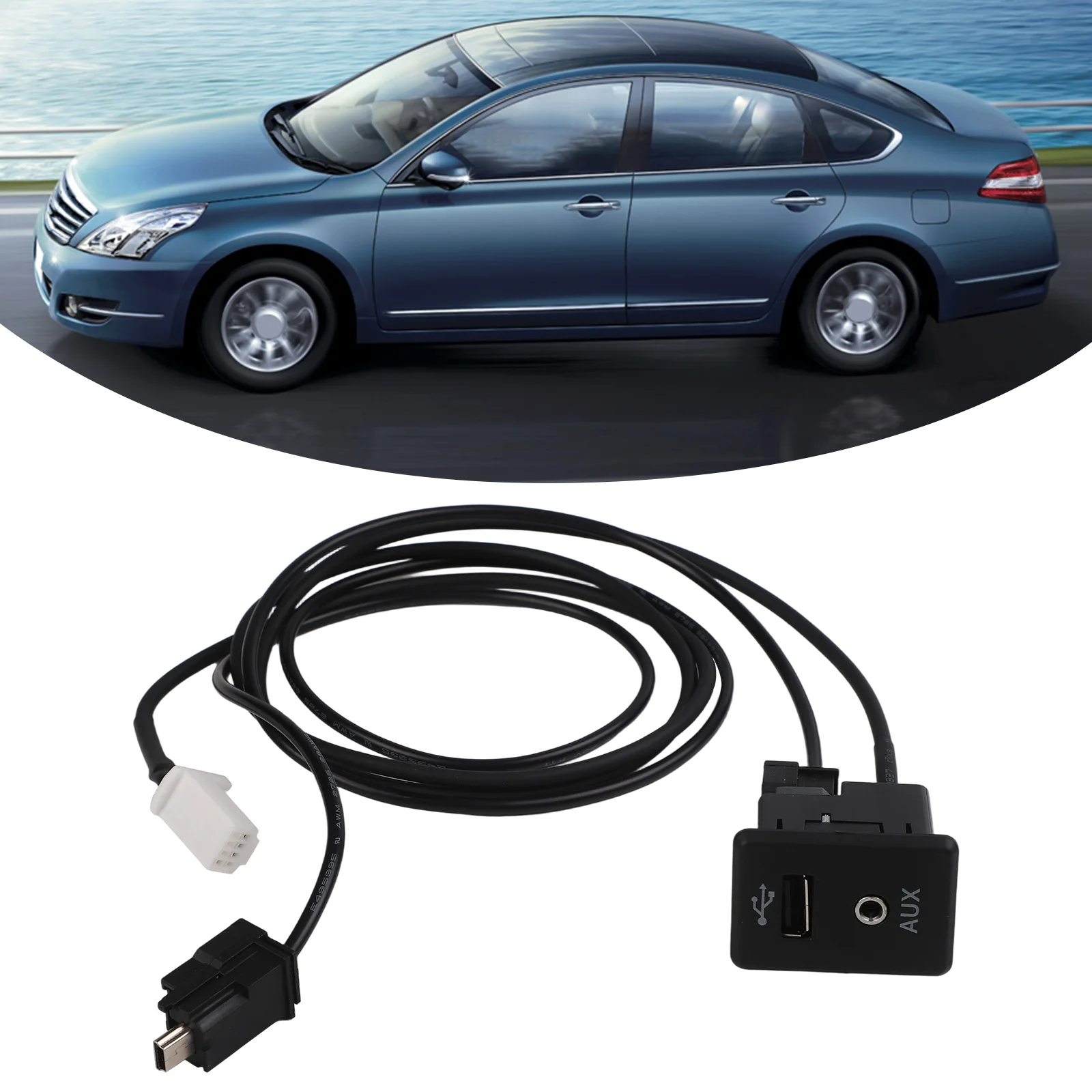 For Nissan Altima Audio Socket Cable In-Car Audio Connection Practical And Reliable Quick Installation 150CM Length
