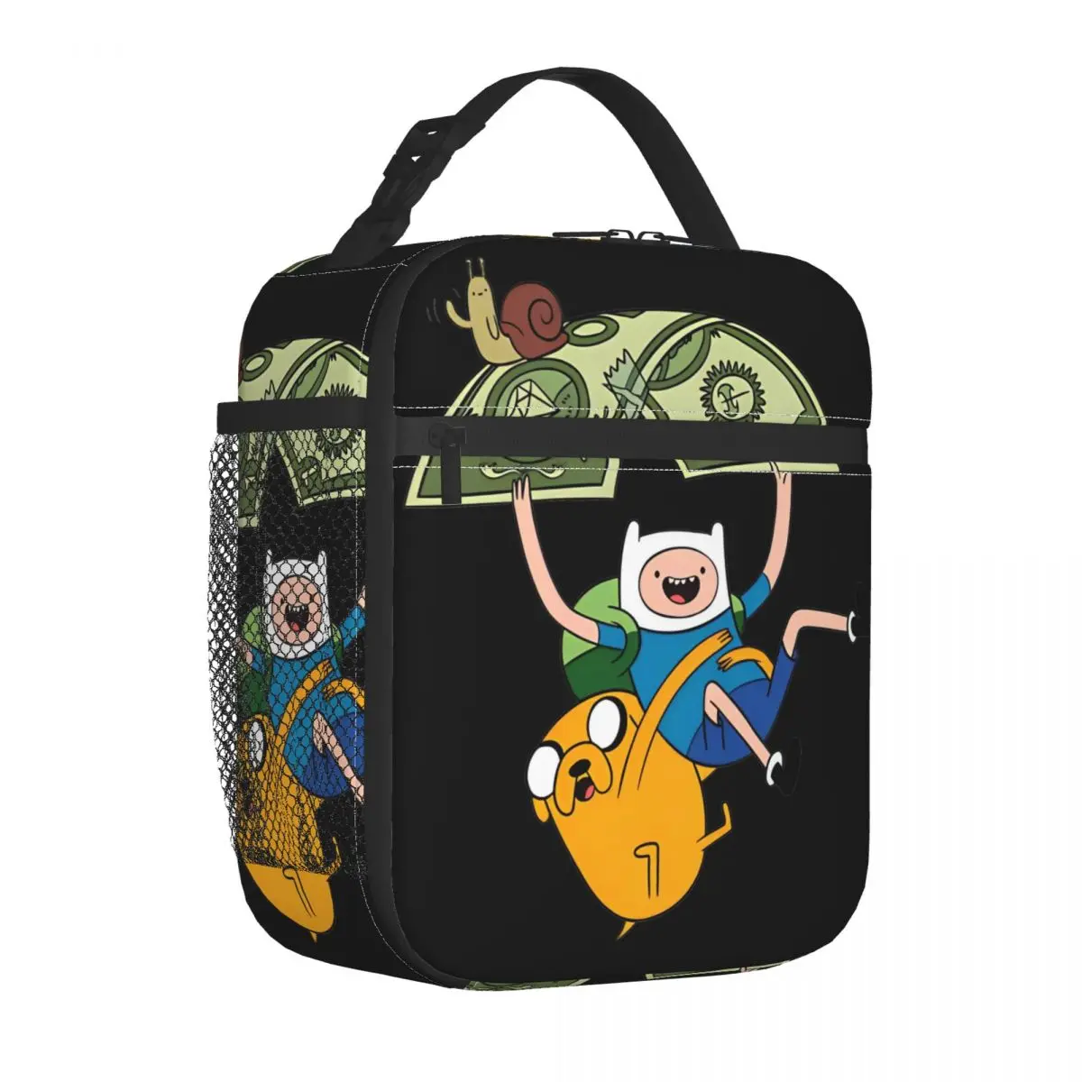 Bmo Adventure Times Jake And Finn Insulated Lunch Bag Cooler Bag Lunch Container Portable Tote Lunch Box Food Storage Bag