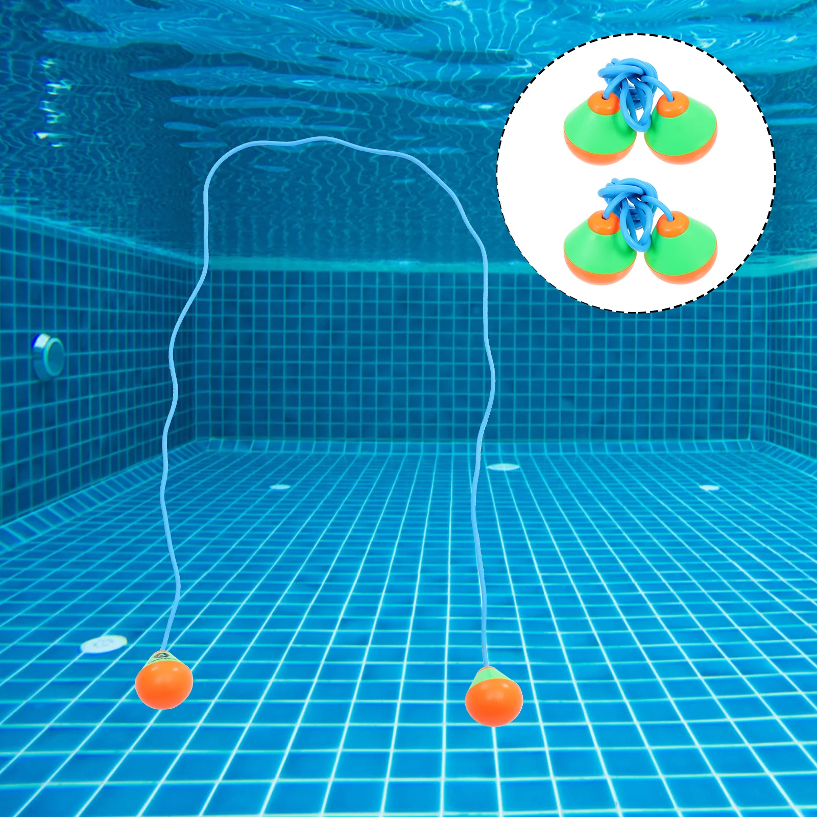 

2pcs Swim Training Swimming Pool Plaything Durable Water Resistant Underwater Skill Trainer Fun Colorful Arch