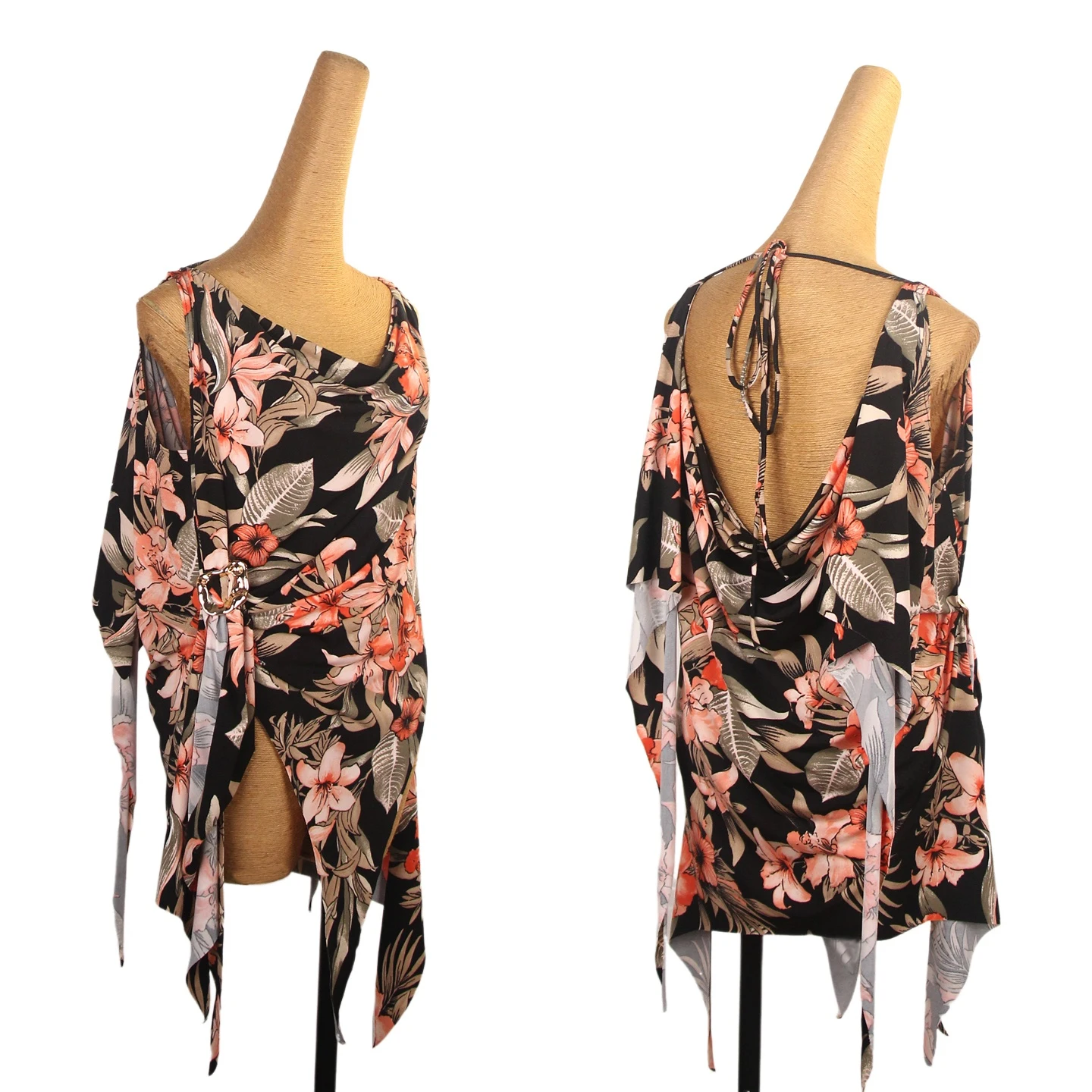 Nieuwe Latin dans sexy backless jurk voor vrouwen losse en comfortabele prestatie kostuum tango cha cha samba oefenjurken