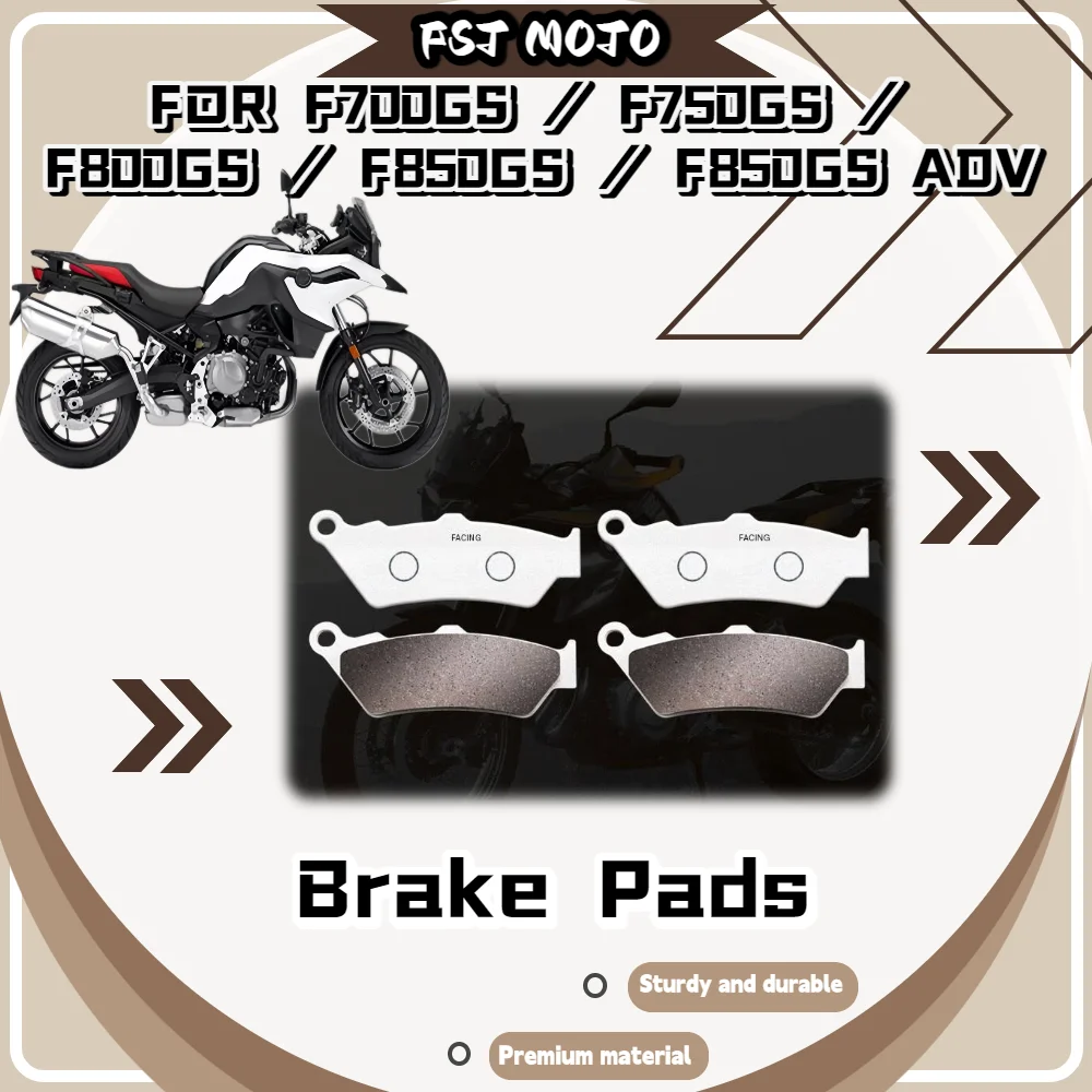 For F700GS/F750GS/F800GS/F850GS ADV Carbon Copper Based Brake Pads Anti Heat Fade Mud Resistant Durable Long Ride Brake Pads