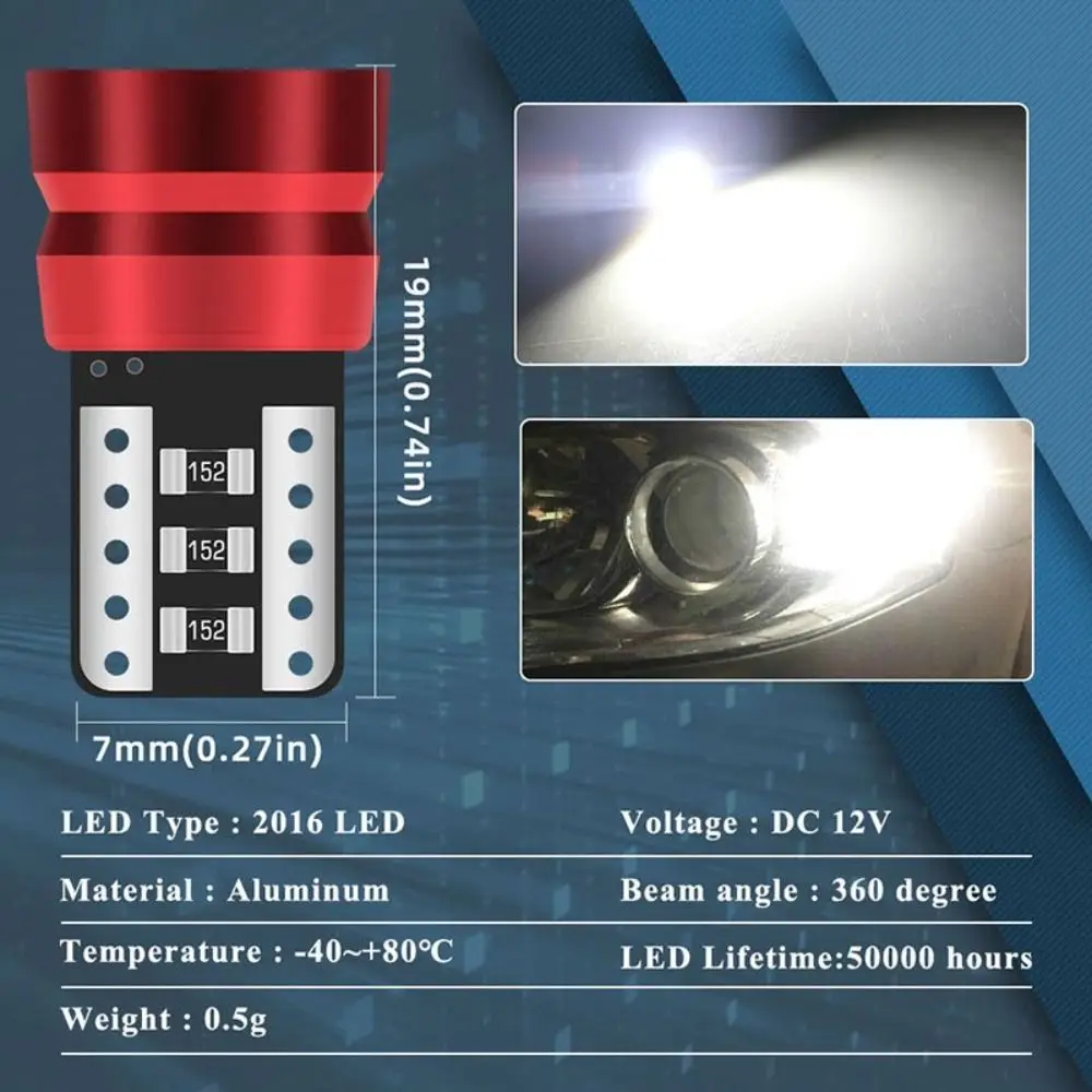 高品質T10 W5W LEDテールライト 2016 9smd 12Vオートランプ 168 192 車マーカー パーキングバルブ オート