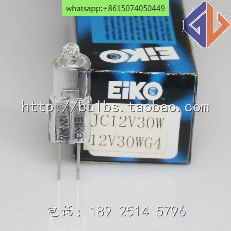 

EIKO bulb JC 12V 30W G4 G6.35, горизонтальный провод, 12 В 30 Вт, фотометр, микроскоп, лампа, бусины