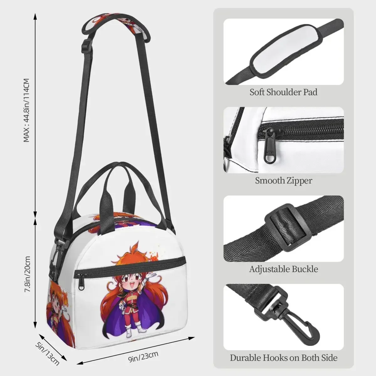 Lina Inverse Dragon Slave Slayers Insulated Lunch Bag for Kids School Cooler Thermal Box Tote Portable Lunch Boxes