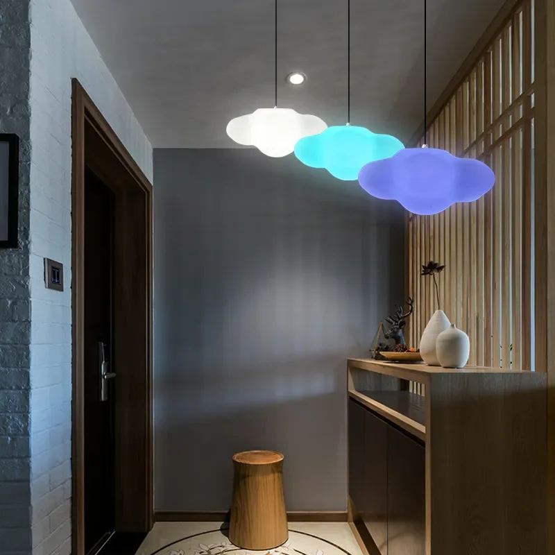 Nordic Cloud Chandelier Creative Ceiling Light for Kids Room Kindergarten Decoration Modern Hanging Lamp for Clothing Store