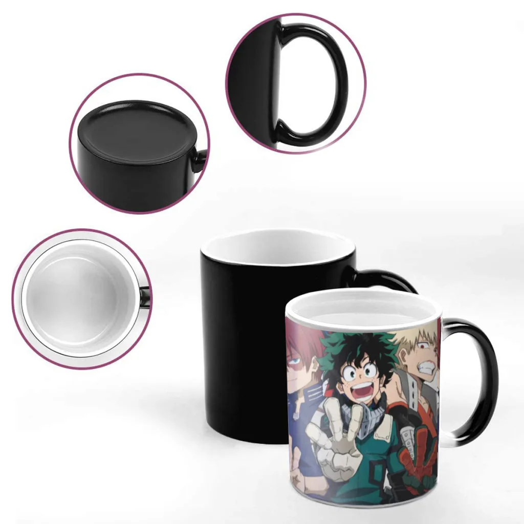 My-hero-academia-vip 350ml One Piece Coffee Mugs And Mug Creative Color Change Tea Cup Ceramic Milk Cups Novelty Giftslayers