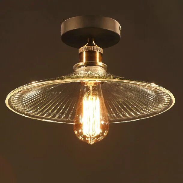 Vintage nowoczesny MINI loft w stylu nordyckim amerykański Retro przezroczysty odcień szklana lampa sufitowa wisząca lampa w formie bufetu kreatywne oświetlenie korytarza