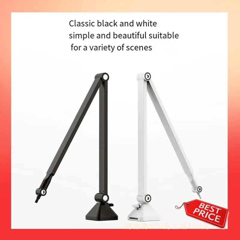 

ABNR Foldable Mic Suspension Arm 360° Rotatable Microphone Boom Arm Microphone Stand Black