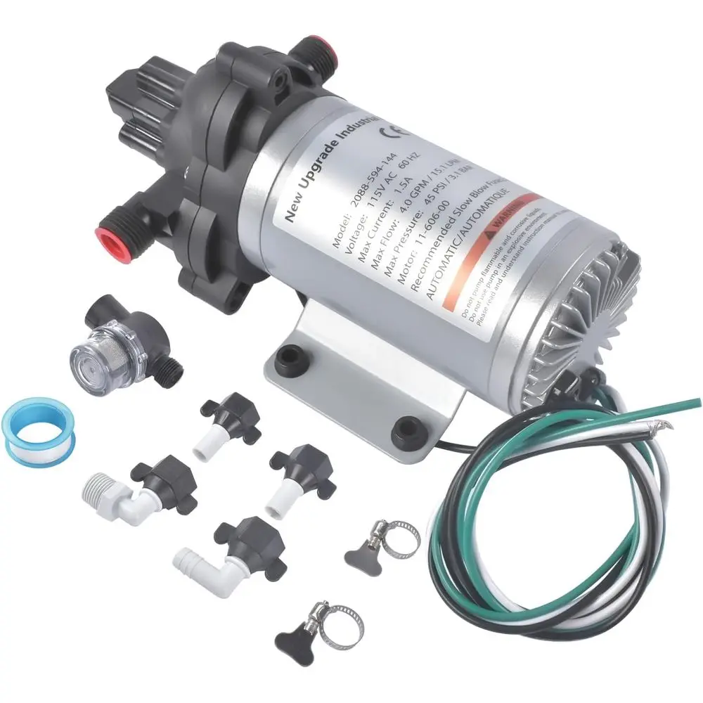 

2088-594-154 RV Water Pump - 3.3 GPM 115 Volt 1/2in Power Water Pump Replacement for RVs Motorhome & Caravan 2088594154