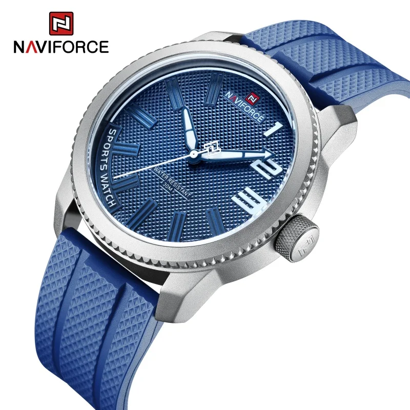 NAVIFORCE Top Luxus Marke Quarzuhr Männer Silikon Armband Militär Uhren 30 ATM Wasserdichte Armbanduhr Relogio Masculino 2022 8
