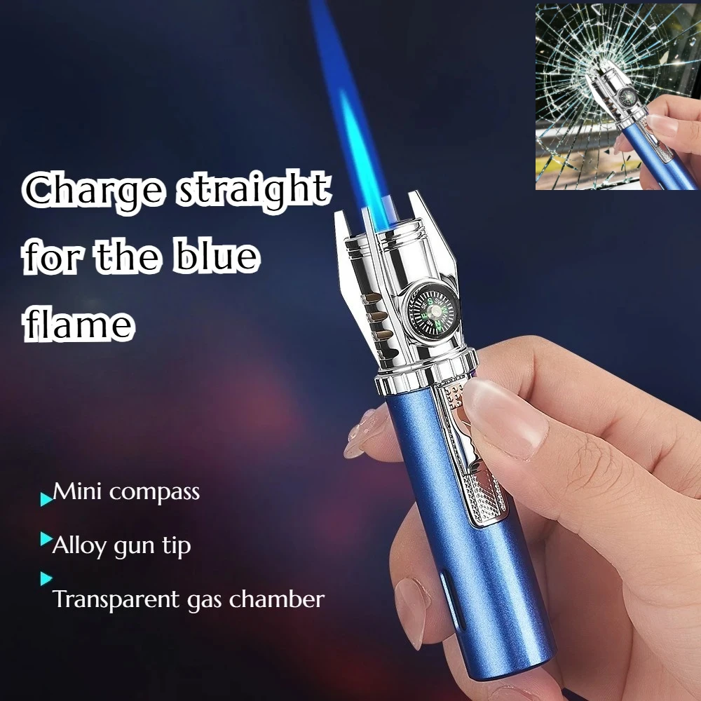 

Multi-functional Windproof Inflatable Spray Gun with Compass Emergency Lighter Outdoor Camping Broken Window First Aid Equipment