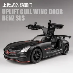 1:32 Mercedes-Benz SLS High Simulation Diecast Metal Alloy Model car Sound Light Pull Back Collection Kids Toy Gifts F390