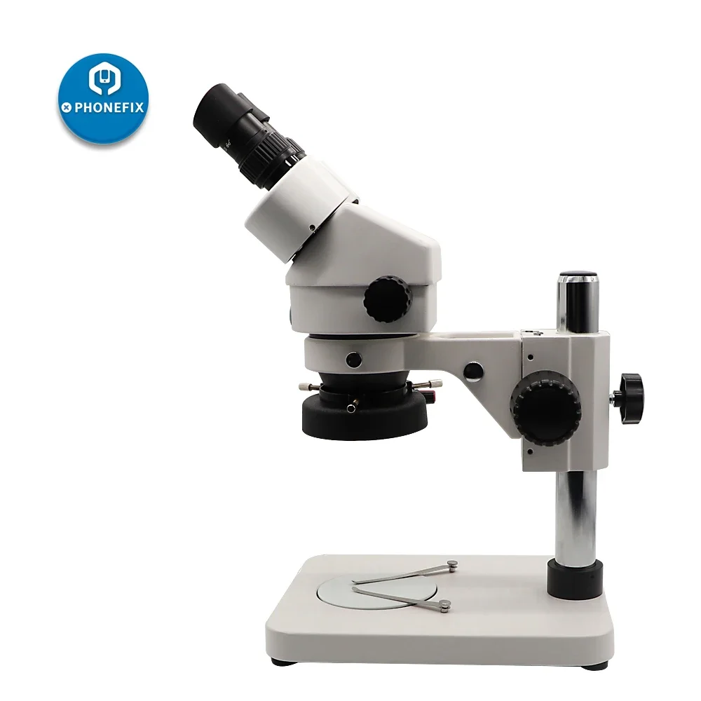7X-45X Simul-Focal microscopio con Zoom continuo lente Stereo binoculare digitale con luce ad anello LCD per la riparazione della saldatura del Chip