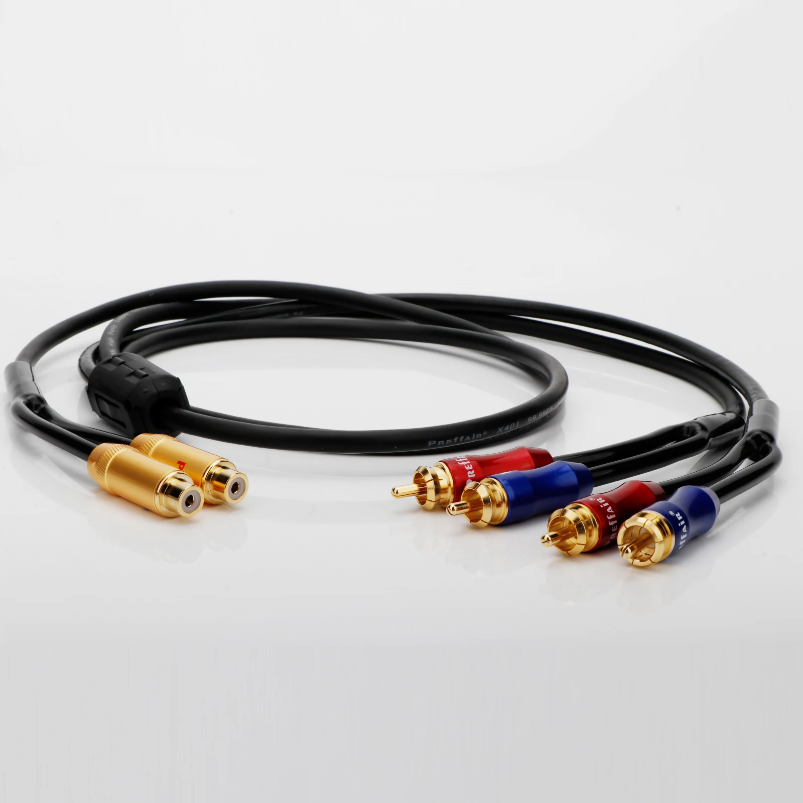 Hifi 2RCA إلى 4Rca كابل الصوت والفيديو 2 RCA أنثى إلى 4 rca كابل ربط RCA الفاصل Aux الحبل لمضخم الصوت