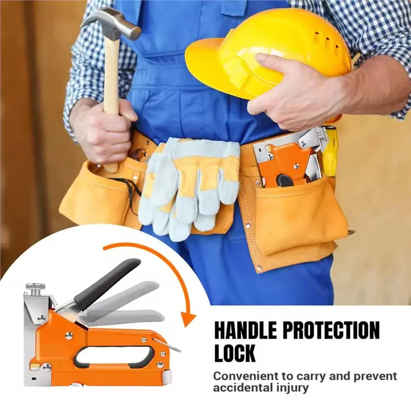 PHFU-Heavy Duty Staple Gun 3-In-1 For Upholstery Nailing With 3000 Staples For Home For DIY Projects
