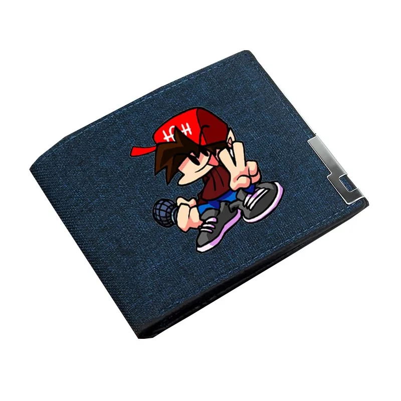 Anime  Friday Night Funkin  Wallet Boy Gril Cartoon Coin Purse Teenager Canvas Wallet Casual Cash Holder Bi-Fold Short Wallet