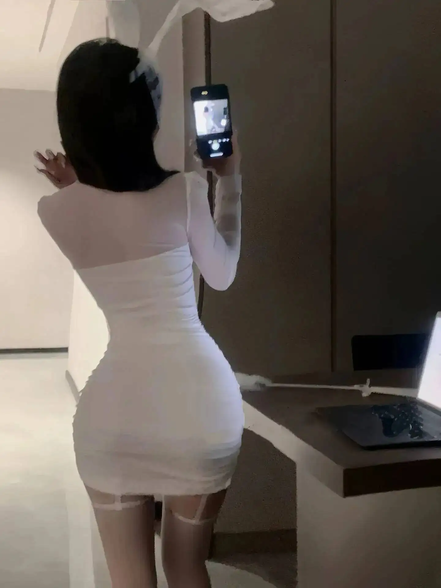 セクシーな純粋な欲望バトルローブメッシュ痩身秘書衣装ドレスエレガントなセクシーなパジャマメッシュレースミニドレス甘い薄手のGUR4