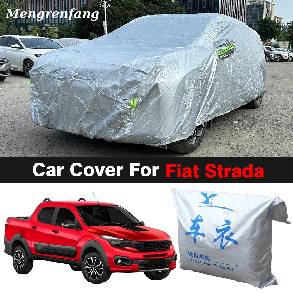 

Full Car Cover For Fiat Strada Outdoor Truck Sun Shade Snow Rain Resistant Anti-UV Cover Dust Proof