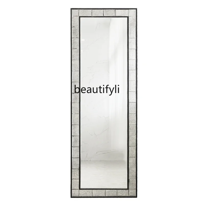 

Neoclassical mirror European full body floor full-length mirror clothing store wall-mounted decorative mirror