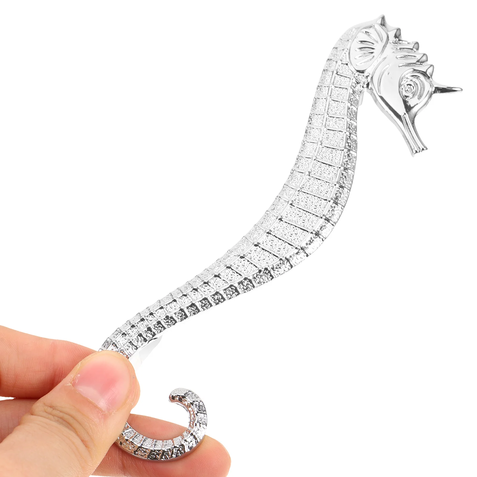 2 Pcs Door Handle Seahorse Wardrobe Handles Kitchen Pulls for Cabinets Dresser Beach Closet Silver Drawer