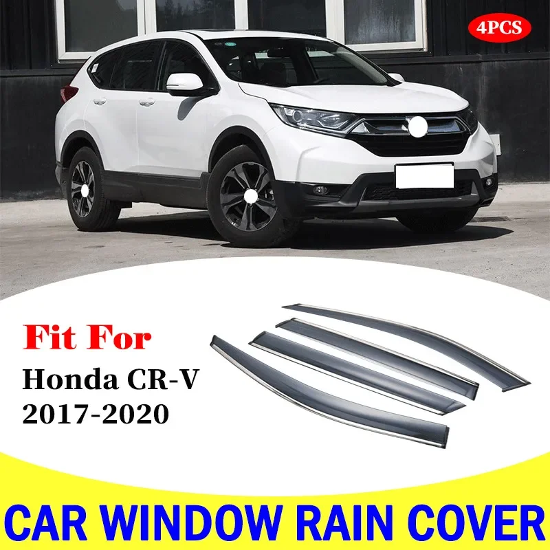 

Car Window Sun Rain Shade Visors Shield Shelter Protector Cover Exterior Trim Frame For Honda CR-V 2017-2020 Car Accessories