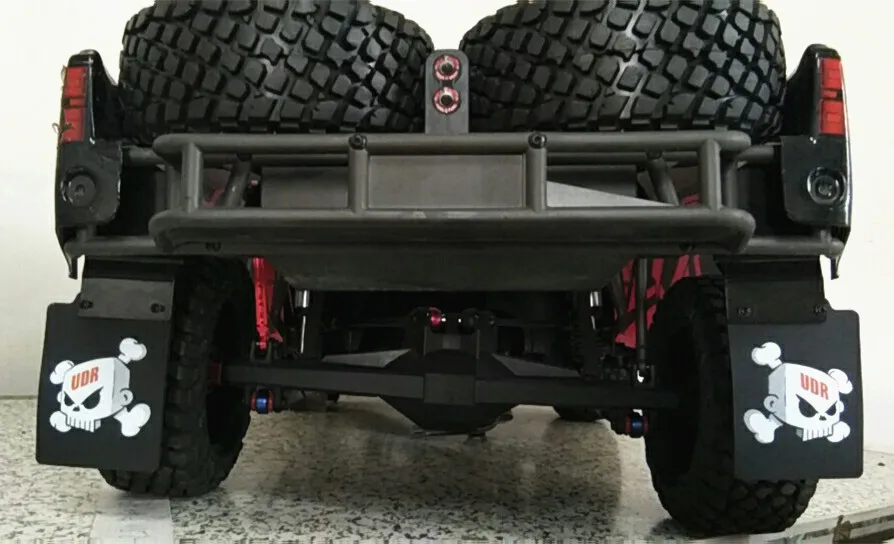 Stainless Steel Frame Rubber Rear Mud Flaps for UDR Unlimited Desert Racer Traxxas 1/7 RC Upgrades