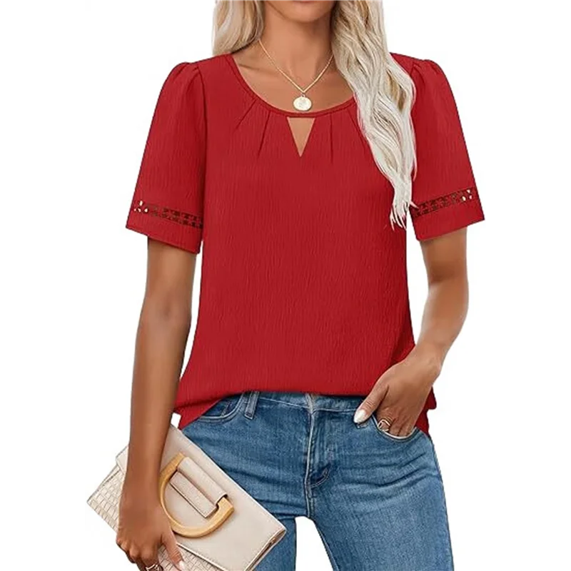

Intuitive Women's Summer Tops Dressy Casual Short Sleeve Blouses Trendy Elegant Shirts