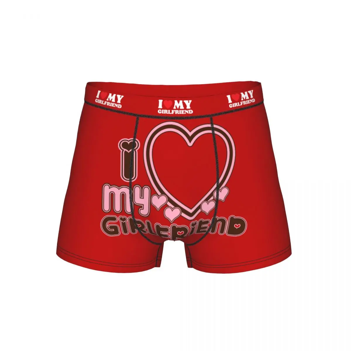 

Мужские трусы-боксеры с индивидуальным дизайном «Я люблю свою девушку», забавные, персонализированные, мягкие, размеры S-4XL