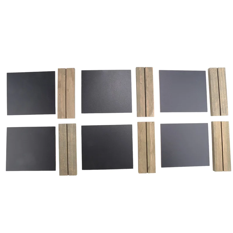 AM-6 Pack Rustic Chalk Board Sign With Wood Stand For Wedding Decorations Signs Labels 6X5 Inch Blackboard