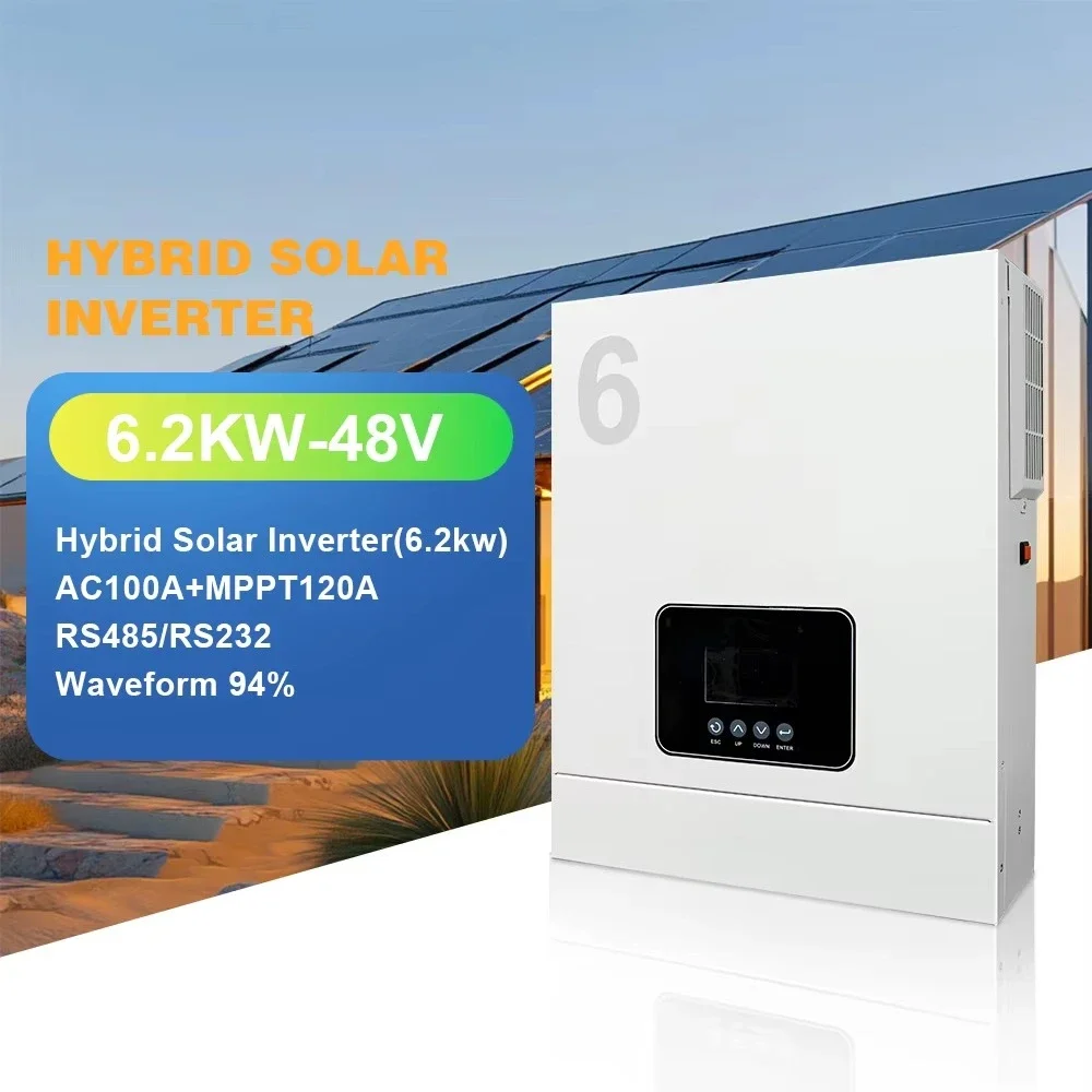 6200w solar storage system 2-12kw single-phase system hybrid solar inverter