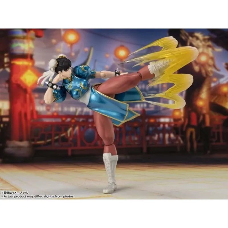 Bandai Original Genuine Street Fighter S.H.Figuarts Chun-Li Street Fighter Costume 2 Anime Figure Finished Model Christmas Gifts view 6