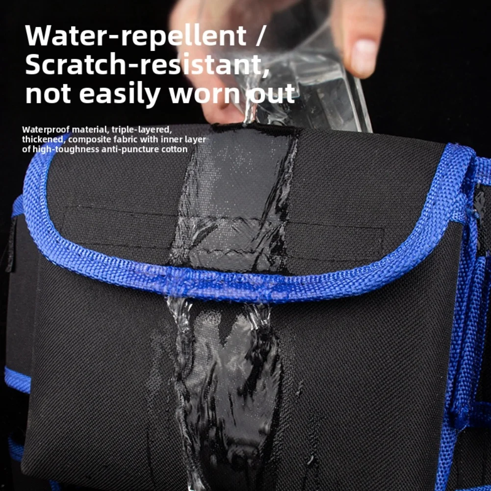 Multi-Pockets Tool Pouches Tool Waist Bag Electrician Waist Belt Bag Oxford Cloth Work Tool Bag For Screwdrivers Pliers Hardware