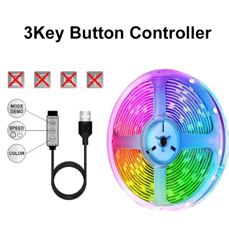 Lumières Led WIFI pour salle, synchronisation de musique, bande lumineuse RGB, 10m, 20m, 30m, ruban 
