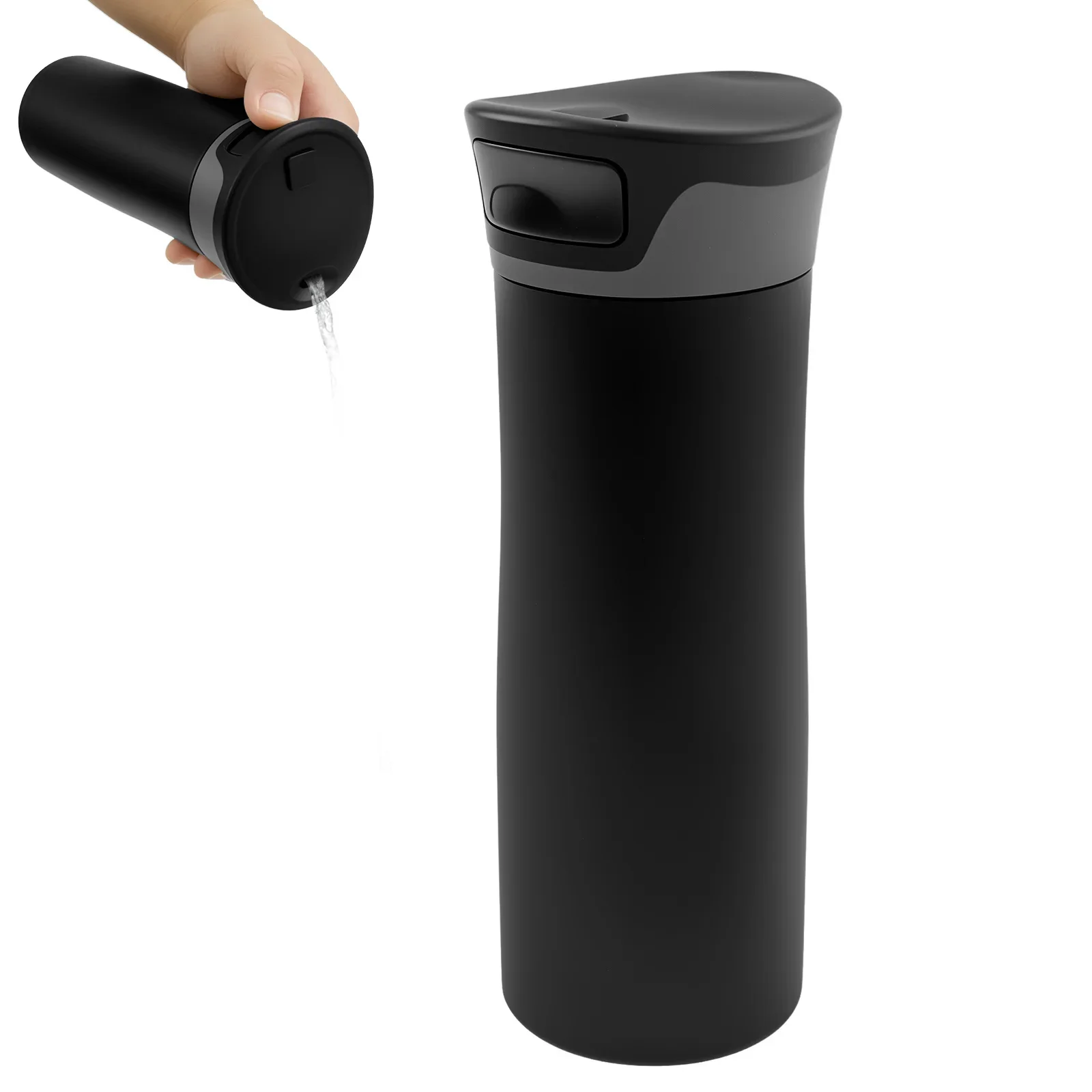500ML Stainless Steel Insulated Coffee Mug Insulated Travel Mug with Lid Sealing Thermal Drinking Cup for Home Car Travel Office