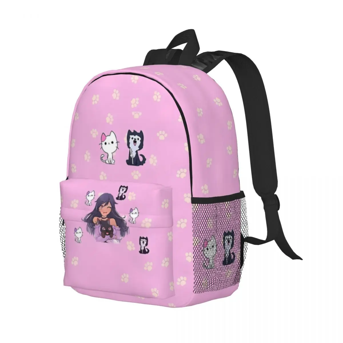 Aphmau Haustiere Aufkleber Pack Rucksack für Mädchen Jungen große Kapazität Studenten rucksack leichte wasserdichte Rucksack 15 Zoll