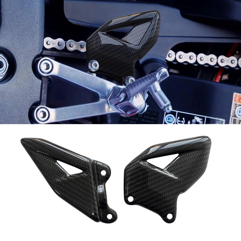 

Carbon Fiber Motorcycle Fairing Foot Pedal Heel Guard for Honda CBR600RR 2003-2024