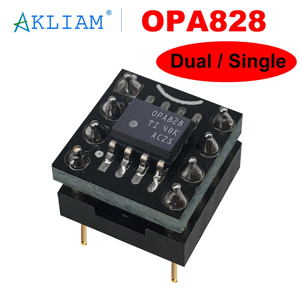 AkLIAM 1 وحدة أصلية TI OPA828 مزدوجة واحدة Op Amp منخفضة الإزاحة منخفضة الانجراف منخفضة الضوضاء مكبرات الصوت التشغيلية Op Amp ترقية
