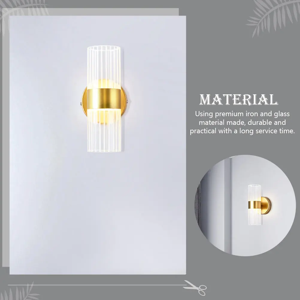 

Decorative Glass Wall Lamp Creative LED Light for Bedroom Bedside Corridor Living Room Home Wall Hanging Night Light