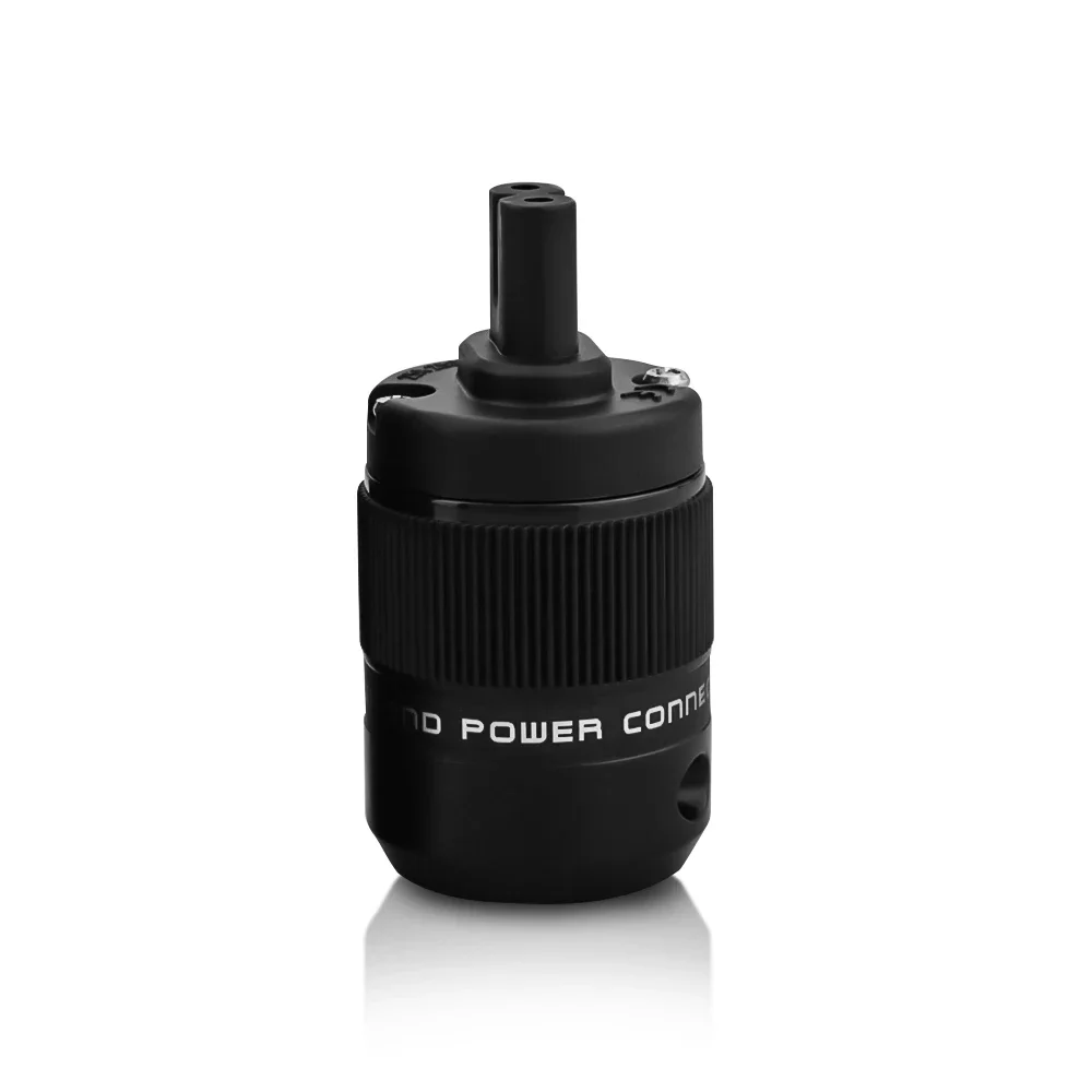 2 قطعة الروديوم مطلي الشكل 8 C7 قابس طاقة hifi مكبر صوت مكبر للصوت الكهربائية التيار المتناوب الحبل IEC موصل مقبس