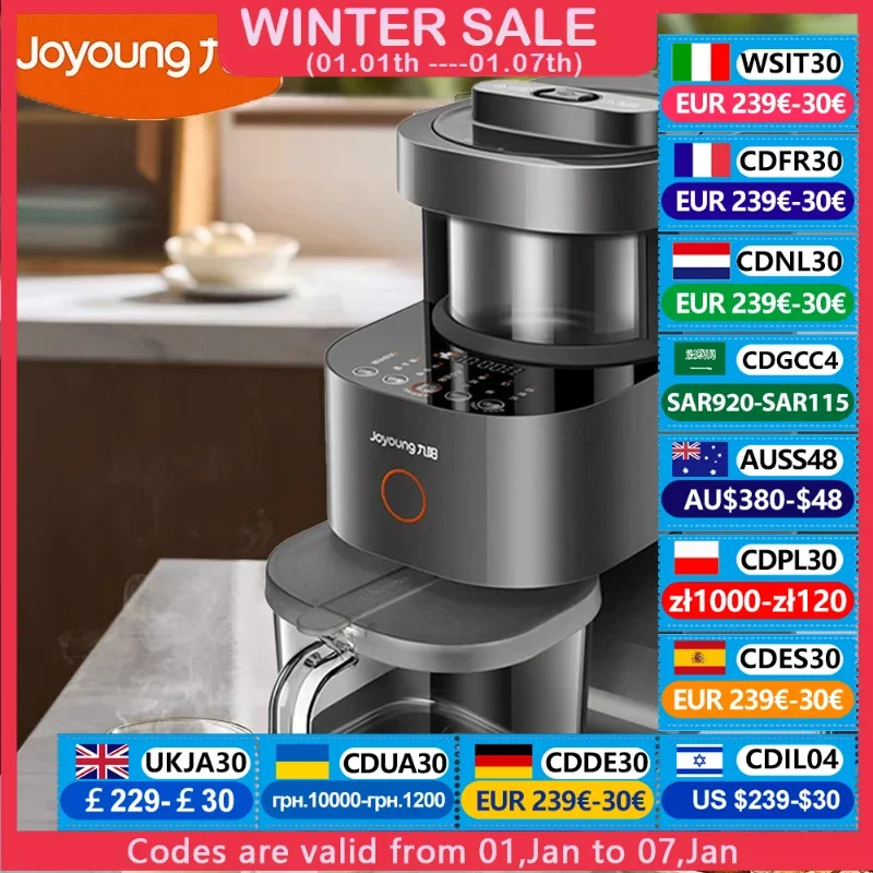 Joyoung Unmanned Soymilk Maker 1200ml Fully Automatic Multifunction Food Blender Mixer High Speed Wall-Breaking Machine L12-Y3