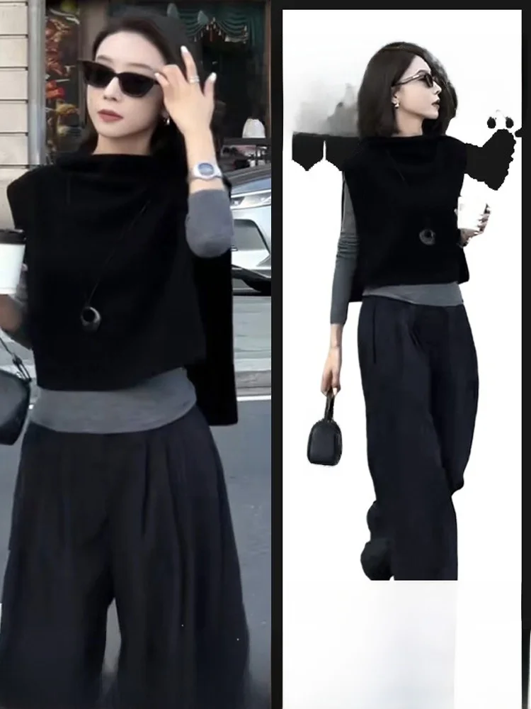 

mat Chic Spring Collection Women's Slimming Base Layer Set Loose Casual Pants Long Sve Top Bot Matching Outfit