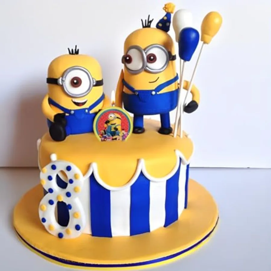 Despicable Me Multicolor Birthday Candle 2.6 x 2.4 Pack of 1 Perfect for Minions Party Decorations