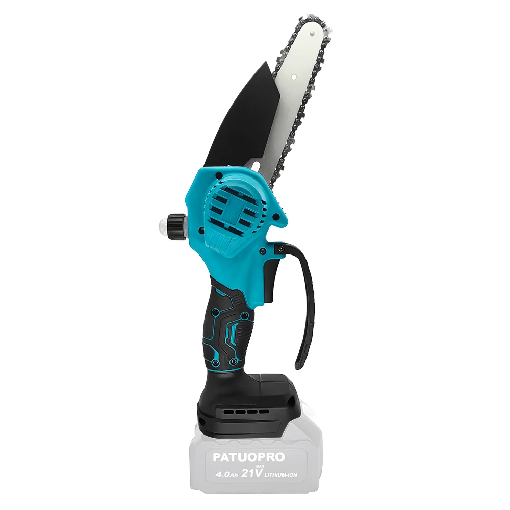 Imagem -02 - Patuopro Cordless Mini Serra Elétrica sem Escova Handheld Poda Jardim Logging Chainsaw Makita 18v Bateria 1200rpm 6