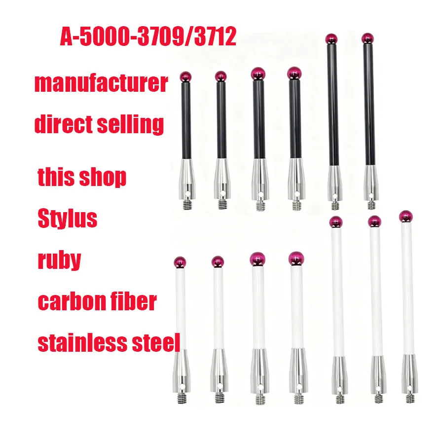 M4 Ruby Ball Measuring Probe Ceramic & Carbon Fiber Extension Stylus Replacement Probe for CNC CMM Machine Tool