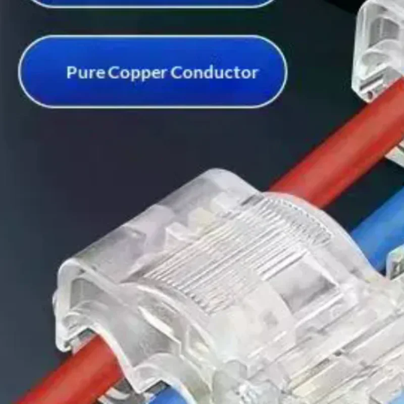 Mini Quick Terminal Block Fast T Type Wire Connector Electric Splice Crimp Non Destructive Without Breaking Cable Insulated Line