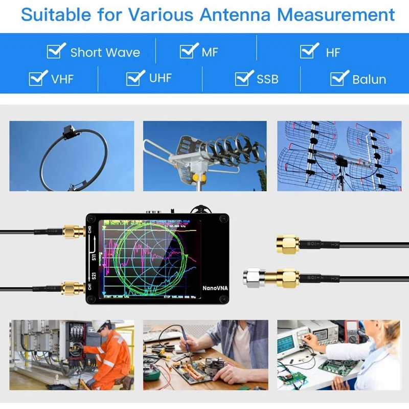 Retail Used For Nanovna Vector Network Analyzer Press Screen Hf Vhf Uhf 50Khz-900Mhz Antenna Analyzer Rechargeable Rf Demo Kit