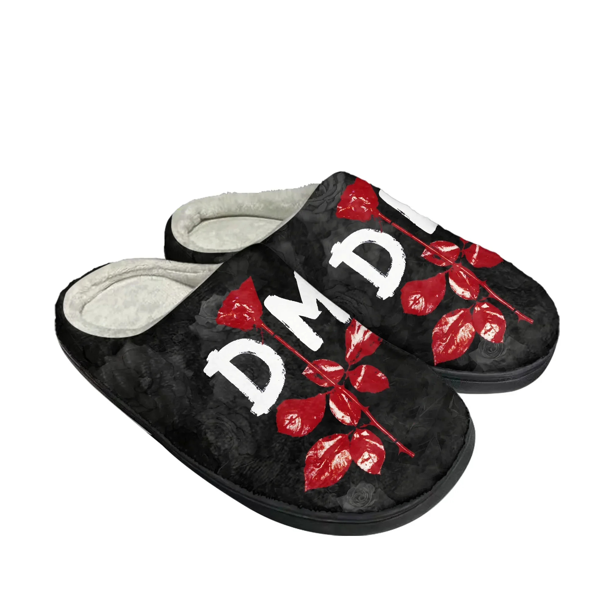 Depeche-Zapatillas de casa de algodón personalizadas para hombres y mujeres, sandalias de felpa para violadores, zapatos informales para mantener el calor, caliente