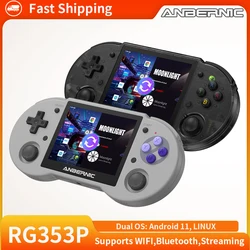 Anbernic RG353P Retro Handheld Game Console 3.5”IPS Screen Dual OS 4000+ Games Support WIFI Online Fighting,Streaming,Bluetooth